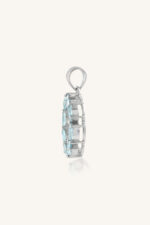 Aquamarine Pendant in 92.5 Sterling Silver KLSP-50458 - Image 3
