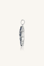 Diamond and Blue Sapphire Pendant in 92.5 Sterling Silver KLSP-50478 - Image 3