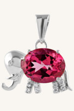 Pink Topaz Pendant in 92.5 Sterling Silver KLSP-50487 - Image 4
