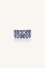 Diamond and Tanzanite Ring in 92.5 Sterling Silver KLSR-11093