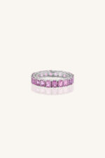 Pink Sapphire Ring in 92.5 Sterling Silver KLSR-11197