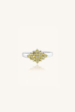 Yellow Sapphire Ring in 92.5 Sterling Silver KLSR-11262