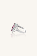 Diamond and Ruby Ring in 92.5 Sterling Silver KLSR-11272 - Image 3
