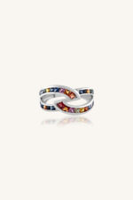 Multi Sapphire Ring in 92.5 Sterling Silver KLSR-11274