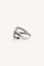 Multi Sapphire Ring in 92.5 Sterling Silver KLSR-11274 - Image 3