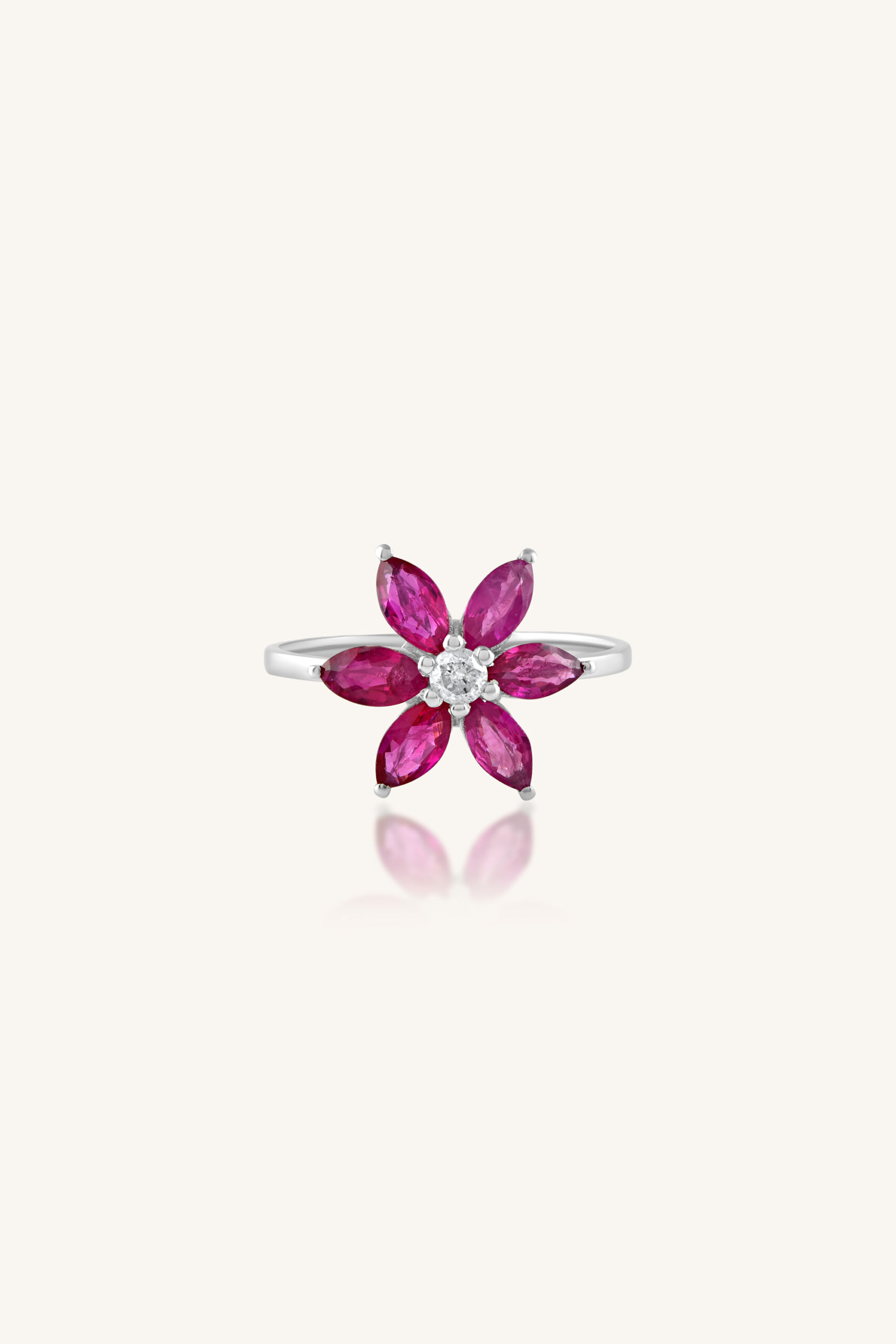 KLSR-11414_1 Diamond and Ruby Ring in 92.5 Sterling Silver KLSR-11414 - Image 1