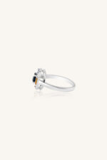 Diamond and Multi Sapphire Ring in 92.5 Sterling Silver KLSR-11438 - Image 2
