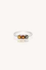 Multi Sapphire Ring in 92.5 Sterlign Silver KLSR-11511