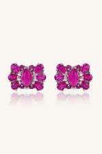 Ruby Earring in 92.5 Sterling Silver KLST-30132