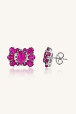 Ruby Earring in 92.5 Sterling Silver KLST-30132 - Image 2
