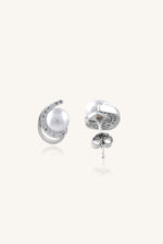 Pearl and CZ Earring in 92.5 Sterling Silver KLST-30237 - Image 3