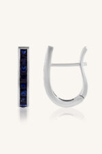 Blue Sapphire Earring in 92.5 Sterling Silver KLST-30426 - Image 3