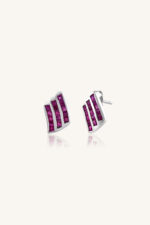 Ruby Earring in 92.5 Sterling Silver KLST-30436