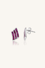 Ruby Earring in 92.5 Sterling Silver KLST-30436 - Image 4