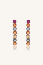 Multi Sapphire Earring in 92.5 Sterling Silver KLST-30505