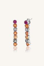 Multi Sapphire Earring in 92.5 Sterling Silver KLST-30505 - Image 2