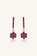 Ruby Earring in 92.5 Sterling Silver KLST-30510
