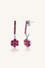 Ruby Earring in 92.5 Sterling Silver KLST-30510 - Image 4