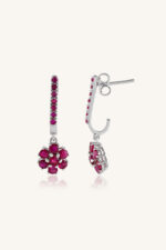 Ruby Earring in 92.5 Sterling Silver KLST-30510 - Image 2
