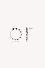 Diamond and Blue Sapphire Earring in 92.5 Sterling Silver KLST-30518 - Image 3