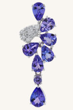 Diamond and Tanzanite Earring in 92.5 Sterling Silver KLST-30569 - Image 4