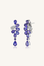 Diamond and Tanzanite Earring in 92.5 Sterling Silver KLST-30569 - Image 2