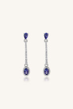 Diamond and Tanzanite Earring in 92.5 Sterling Silver KLST-30761