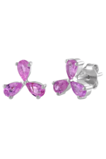 Pink Sapphire Earring in 92.5 Sterling Silver KLST-30765 - Image 2