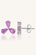 Pink Sapphire Earring in 92.5 Sterling Silver KLST-30765 - Image 4