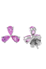 Pink Sapphire Earring in 92.5 Sterling Silver KLST-30765 - Image 3