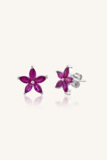 Ruby Earring in 92.5 Sterling Silver KLST-30810 - Image 4