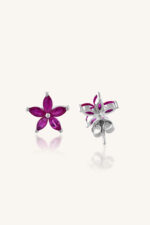Ruby Earring in 92.5 Sterling Silver KLST-30810 - Image 2