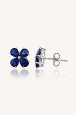 Blue Sapphire Earring in 92.5 Sterling Silver KLST-30823 - Image 3