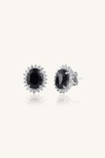 Diamond and Blue Sapphire Earring in 92.5 Sterling Silver KLST-30827 - Image 4