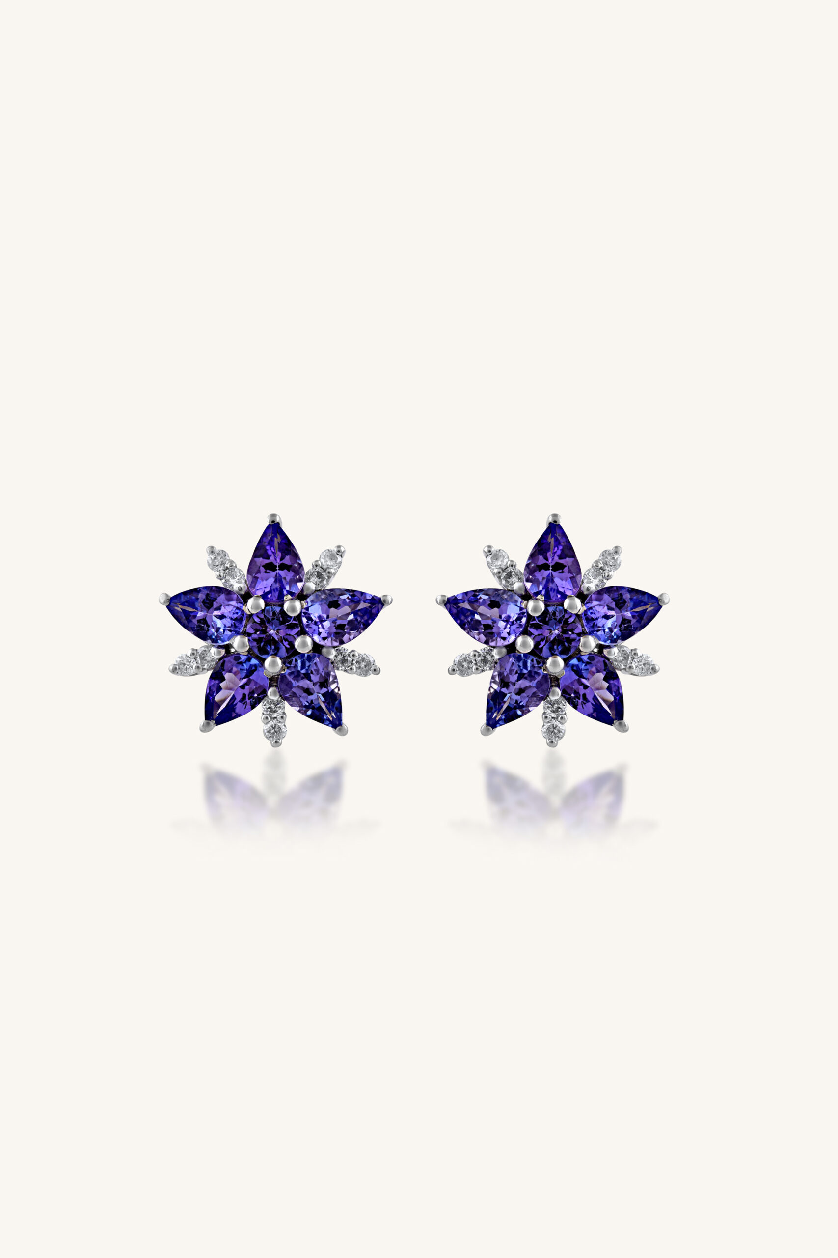 KLST-30834 Diamond and Tanzanite Earring in 92.5 Sterlig Silver KLST-30834 - Image 1