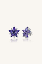 Diamond and Tanzanite Earring in 92.5 Sterlig Silver KLST-30834 - Image 4