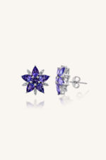 Diamond and Tanzanite Earring in 92.5 Sterlig Silver KLST-30834 - Image 2