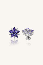 Diamond and Tanzanite Earring in 92.5 Sterlig Silver KLST-30834 - Image 3