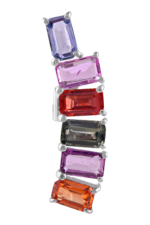 Multi Sapphire Earring in 92.5 Sterling Silver KLST-30835 - Image 3