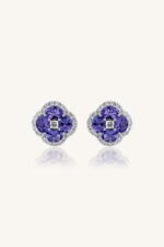 Diamond and Tanzanite Earring in 92.5 Sterling Silver KLST-30680