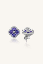 Diamond and Tanzanite Earring in 92.5 Sterling Silver KLST-30680 - Image 3
