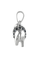 Diamond and Blue Sapphire Pendant in 92.5 Sterling Silver KLSP-50494 - Image 3