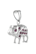 Diamond and Ruby Pandant in 92.5 Sterling Silver KLSP-50464 - Image 2