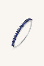 Blue Sapphire Bangle in 92.5 Sterling Silver KLSB-20443 - Image 3