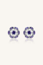 Diamond and Tanzanite Earring in 92.5 Sterling Silver KLST-30706
