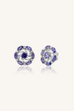 Diamond and Tanzanite Earring in 92.5 Sterling Silver KLST-30706 - Image 2