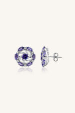 Diamond and Tanzanite Earring in 92.5 Sterling Silver KLST-30706 - Image 3