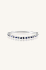 Blue Sapphire Bangle in 92.5 Sterling Silver KLSB-20441