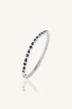 Blue Sapphire Bangle in 92.5 Sterling Silver KLSB-20441 - Image 2