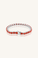 Coral Bracelet in 92.5 Sterling Silver KLSB-20487 - Image 3
